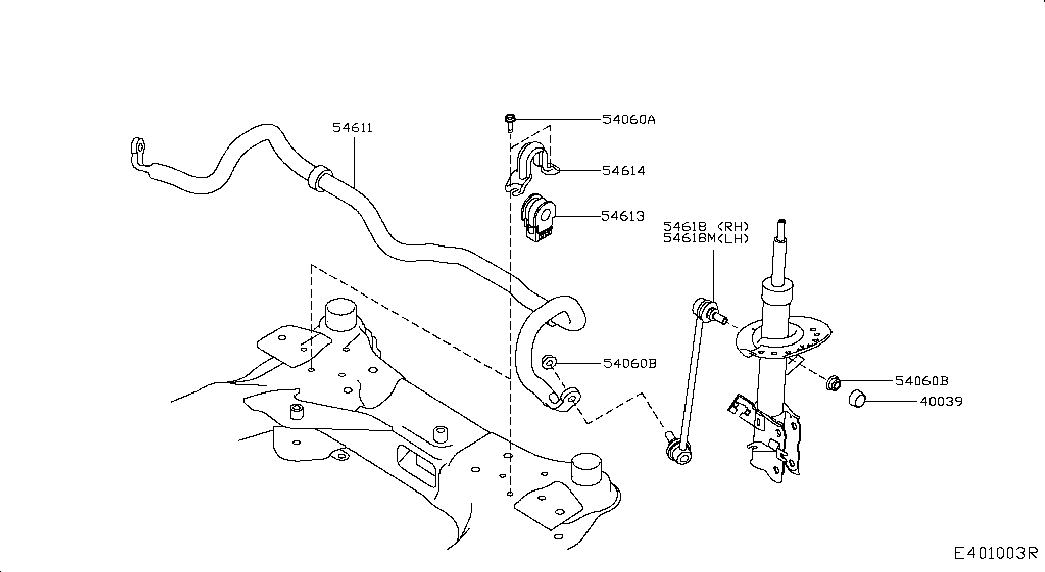 RENAULT 54668-1AA0A - Тяга / стойка, стабилизатор parts5.com