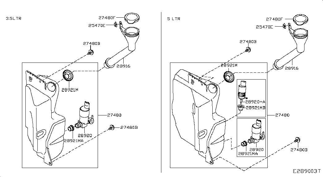 NISSAN 28910 JD000 - Резервуар для воды (для чистки) parts5.com