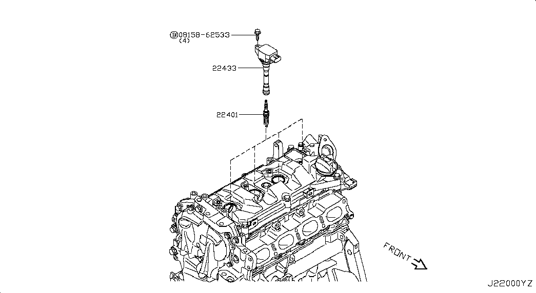 NISSAN 22401-1KC1C - Spark Plug parts5.com