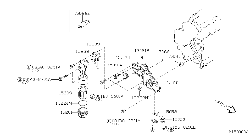 NISSAN 15208-AD20A - Масляный фильтр parts5.com