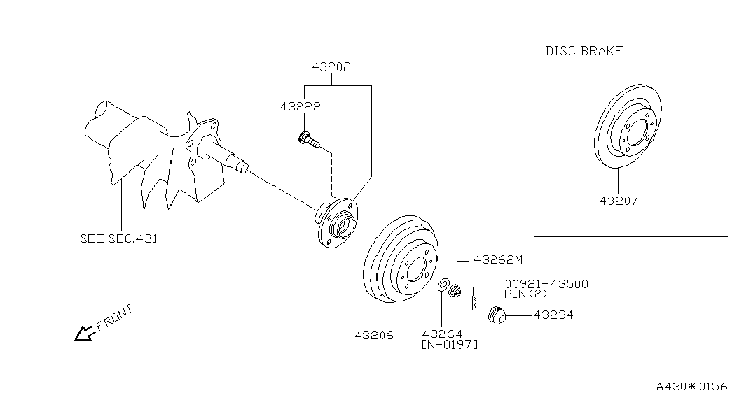 NISSAN 43200-0M000 - Комплект подшипника ступицы колеса parts5.com