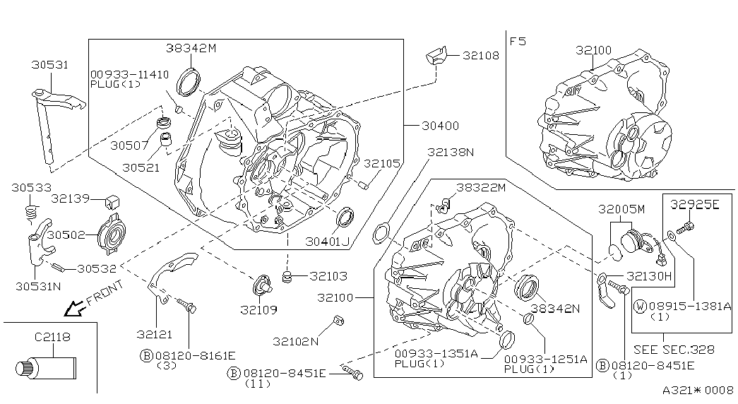 NISSAN 30502-01B00 - Выжимной подшипник сцепления parts5.com