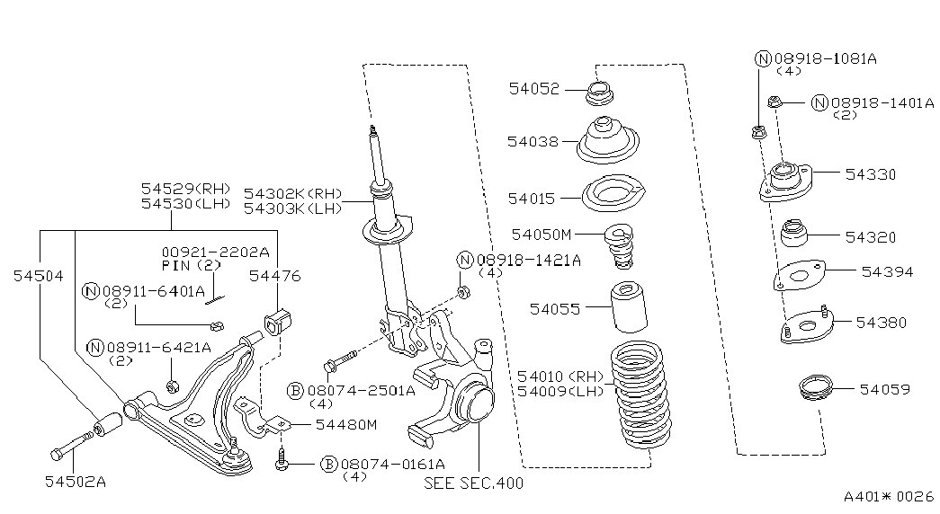 NISSAN 08911-6401A - Nut parts5.com