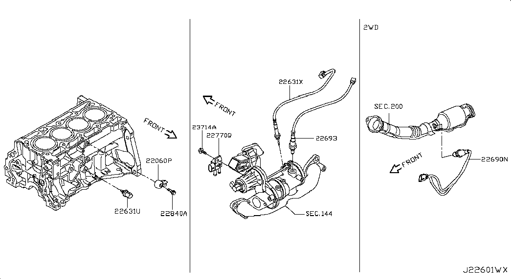 Infiniti 227711AT0B - Датчик, давление выхлопных газов parts5.com