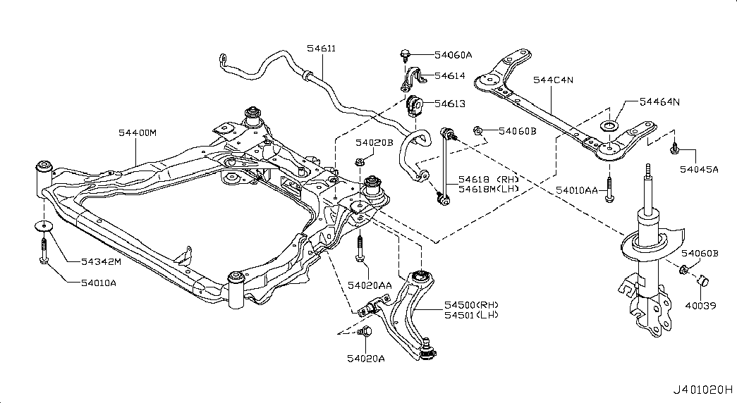 Mitsubishi 54618JD00A - Тяга / стойка, стабилизатор parts5.com