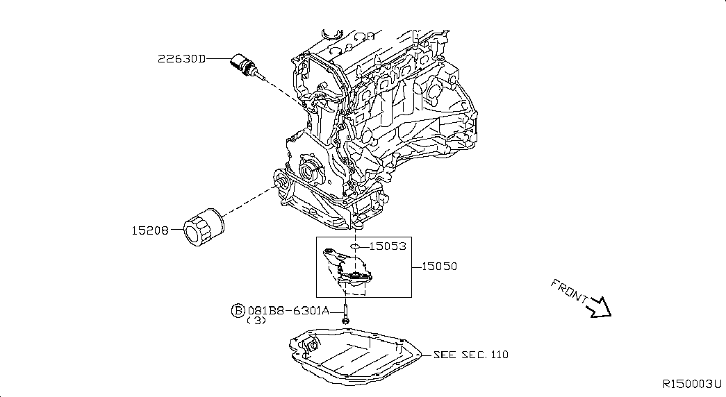 Infiniti 1520865F0E - Масляный фильтр parts5.com