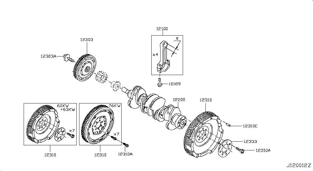 NISSAN 12303-00QBA - Шкив коленчатого вала parts5.com