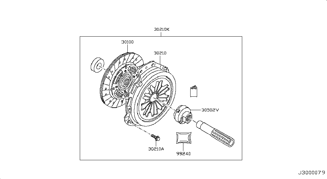 NISSAN 23354-00QAD - Комплект сцепления parts5.com