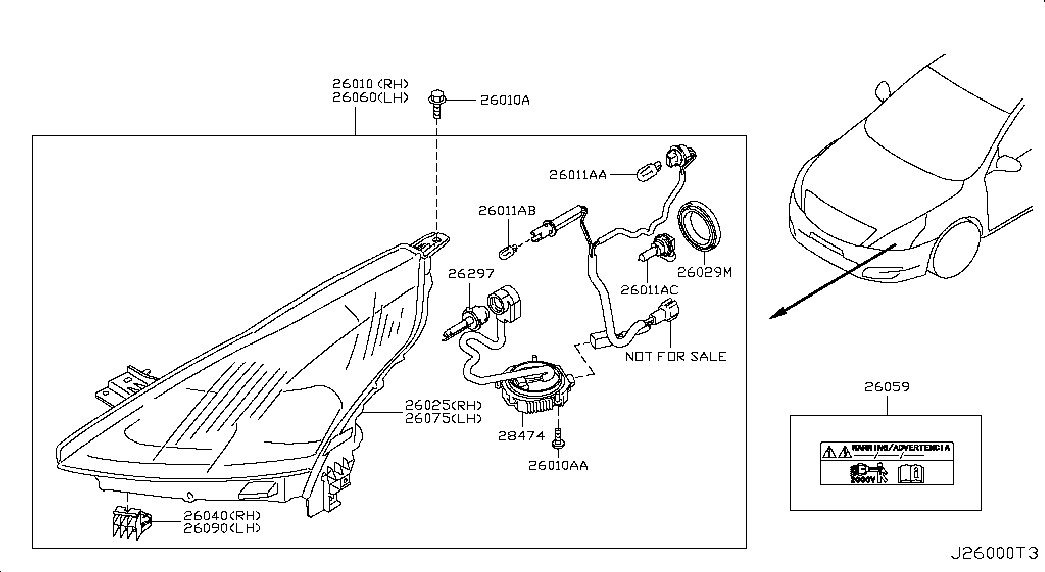 NISSAN 28474-8991B - Устройство зажигания, газоразрядная лампа parts5.com