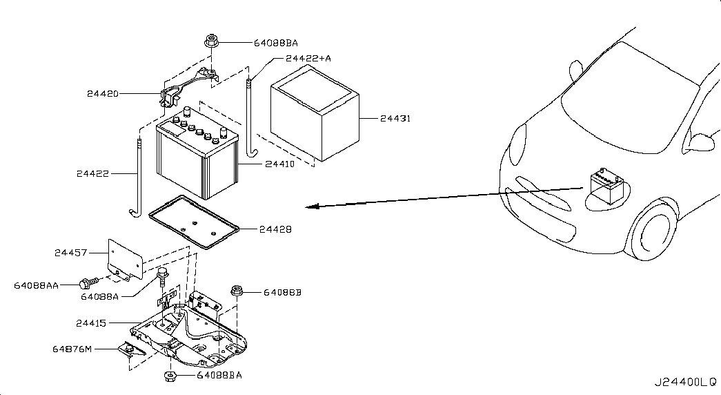 RENAULT 244101HD1B - Стартерная аккумуляторная батарея, АКБ parts5.com