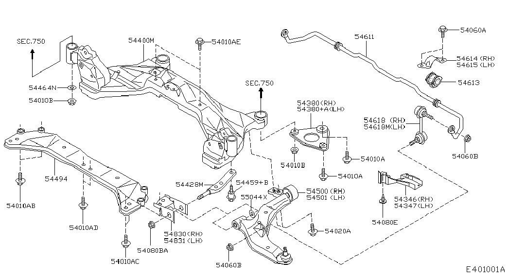 NISSAN #54501-AV606 - Рычаг подвески колеса parts5.com