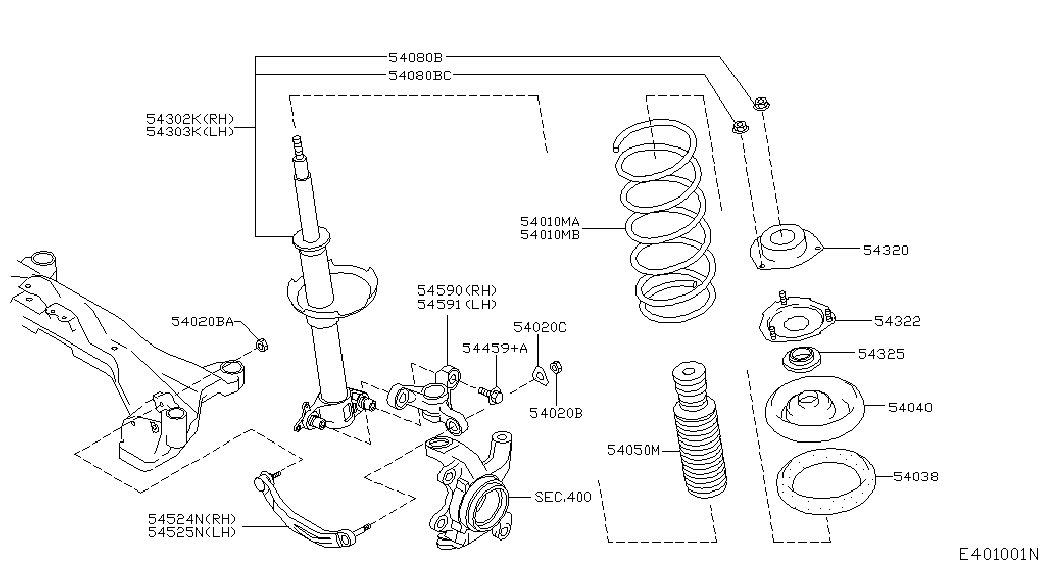 NISSAN 54320-AV600 - Опора стойки амортизатора, подушка parts5.com