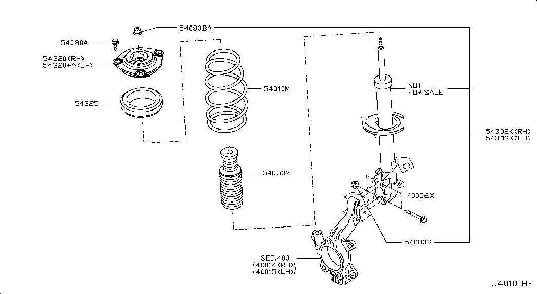 RENAULT 54325-ED02A - Опора стойки амортизатора, подушка parts5.com