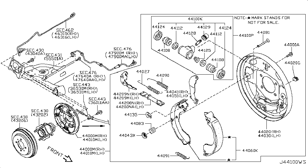 Chrysler D4060ZW80A - Комплект тормозных колодок, барабанные parts5.com