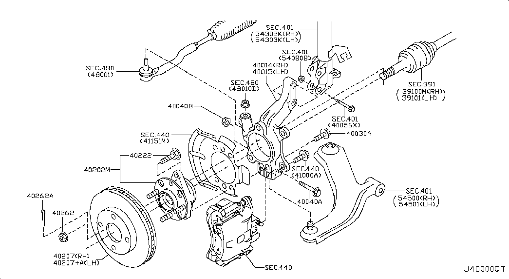 NISSAN 400730L700 - Комплект подшипника ступицы колеса parts5.com