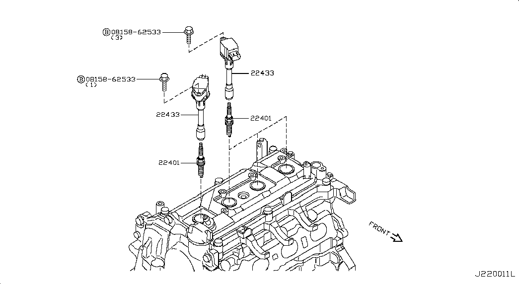 NISSAN 22401 JD01B - Свеча зажигания parts5.com