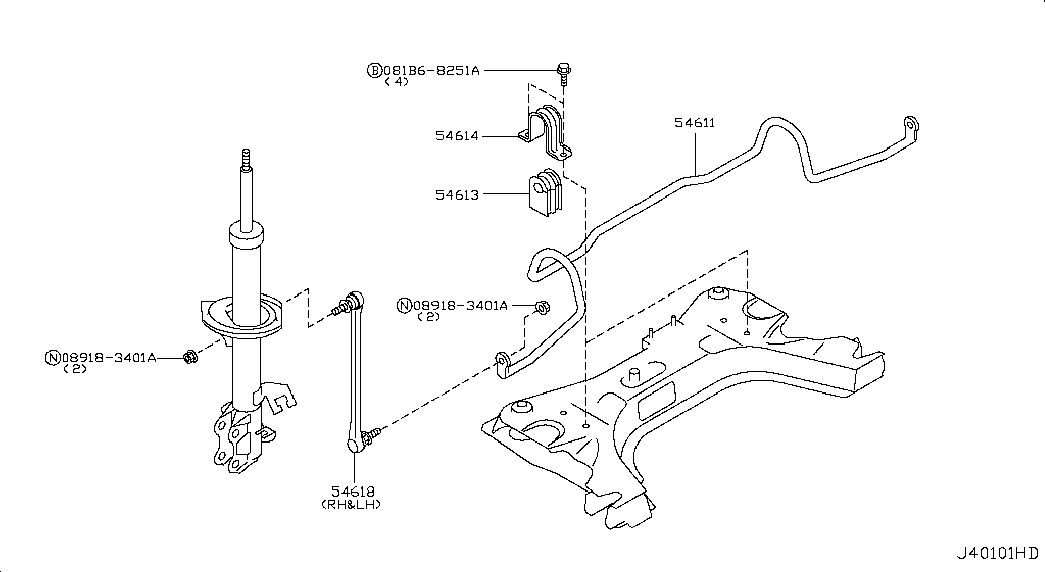 RENAULT 54618JX00A - Тяга / стойка, стабилизатор parts5.com