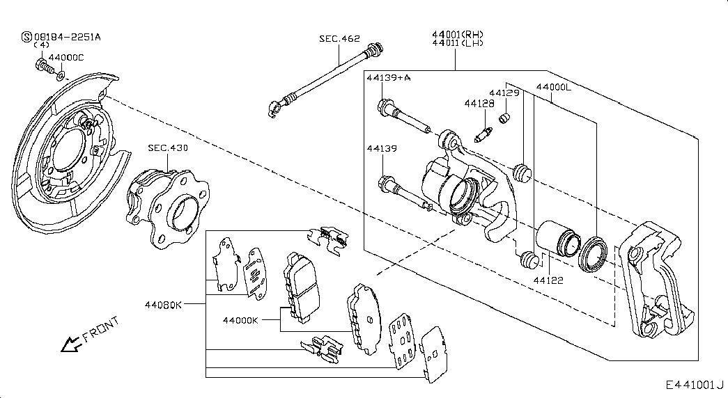 NISSAN 44001-EM11A - Тормозной суппорт parts5.com