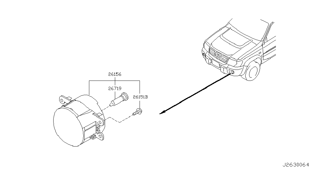 NISSAN 26150VD325 - Противотуманная фара parts5.com