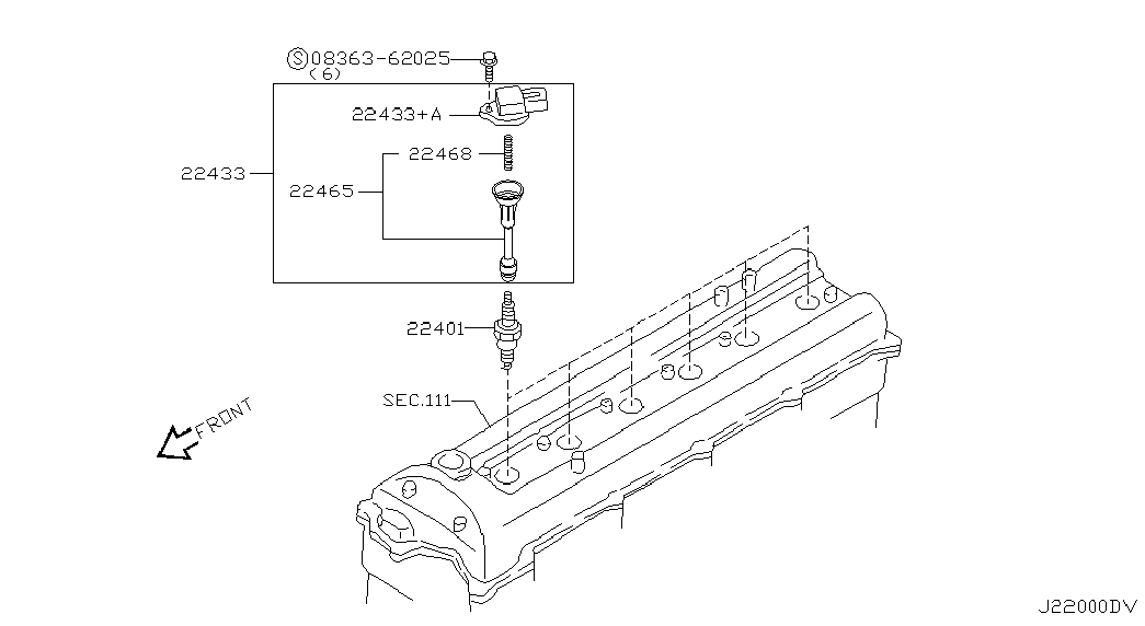 NISSAN 22401-8H514 - Свеча зажигания parts5.com