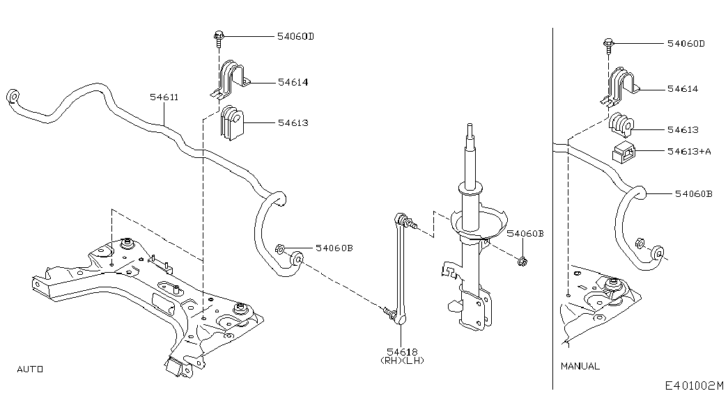 NISSAN 54618-9U00A* - Тяга / стойка, стабилизатор parts5.com