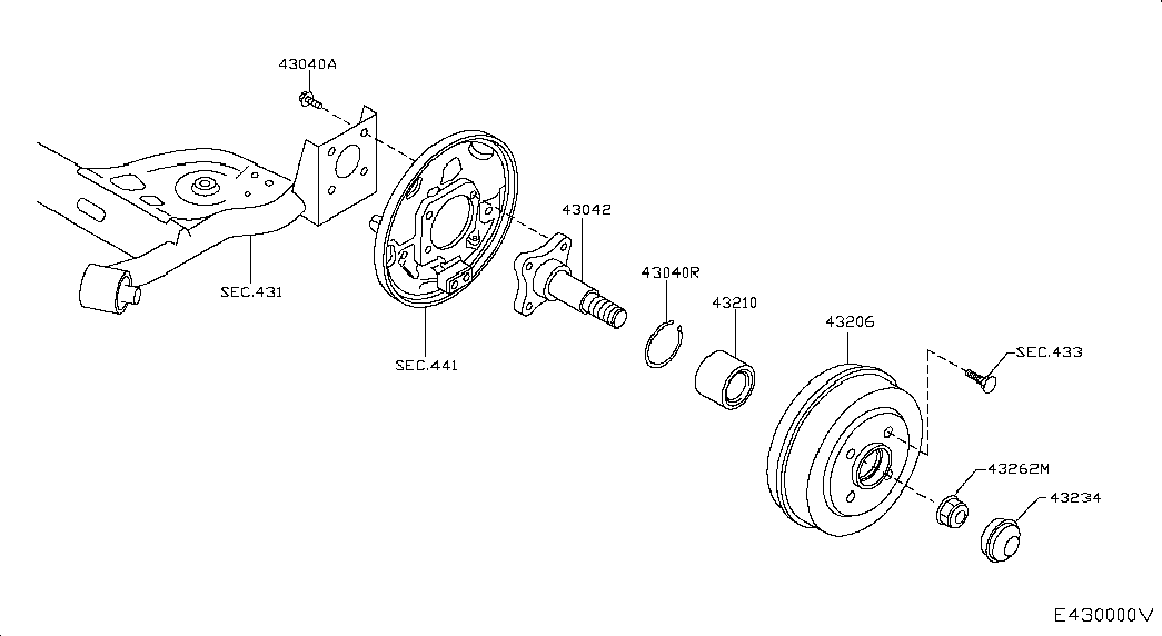 NISSAN 43210-AZ300 - Комплект подшипника ступицы колеса parts5.com