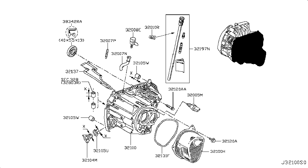 NISSAN 3834200QAG - Seal, drive shaft parts5.com