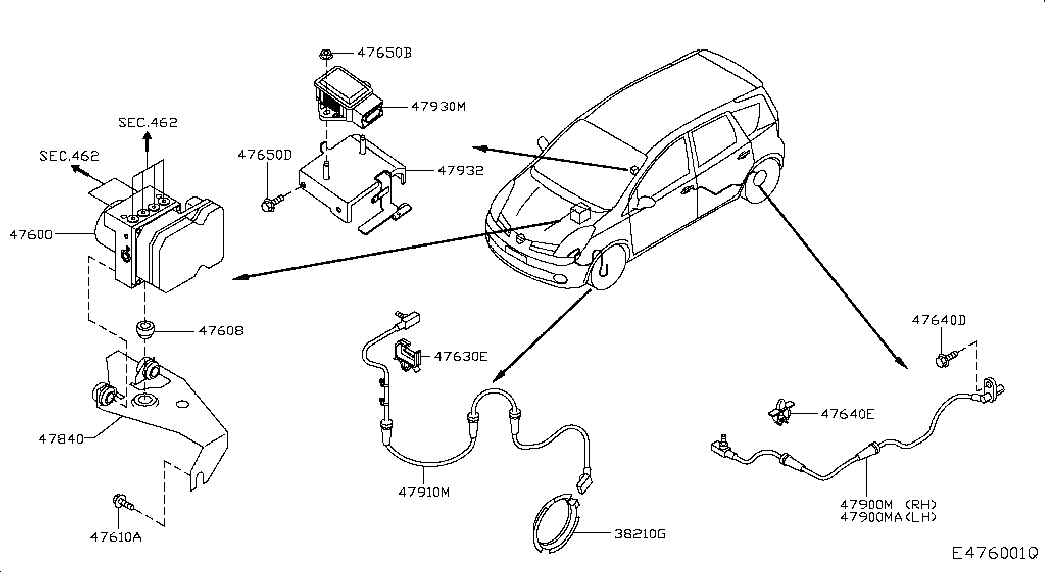 NISSAN 47960-BC00A - Комплект подшипника ступицы колеса parts5.com