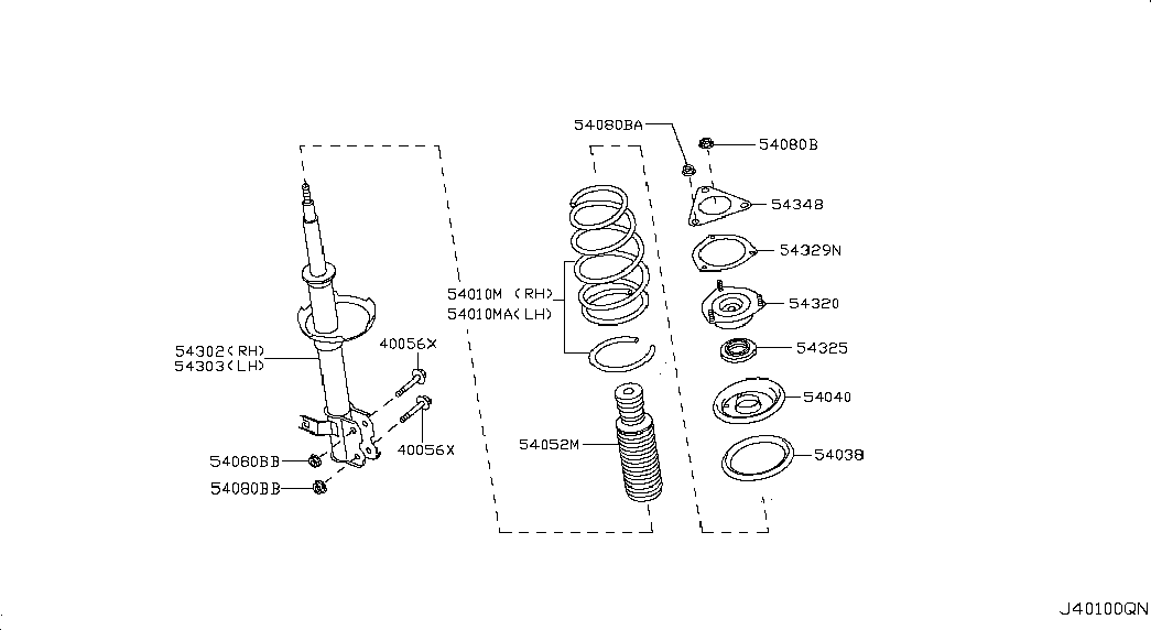 NISSAN 54302-95F0B - Амортизатор parts5.com