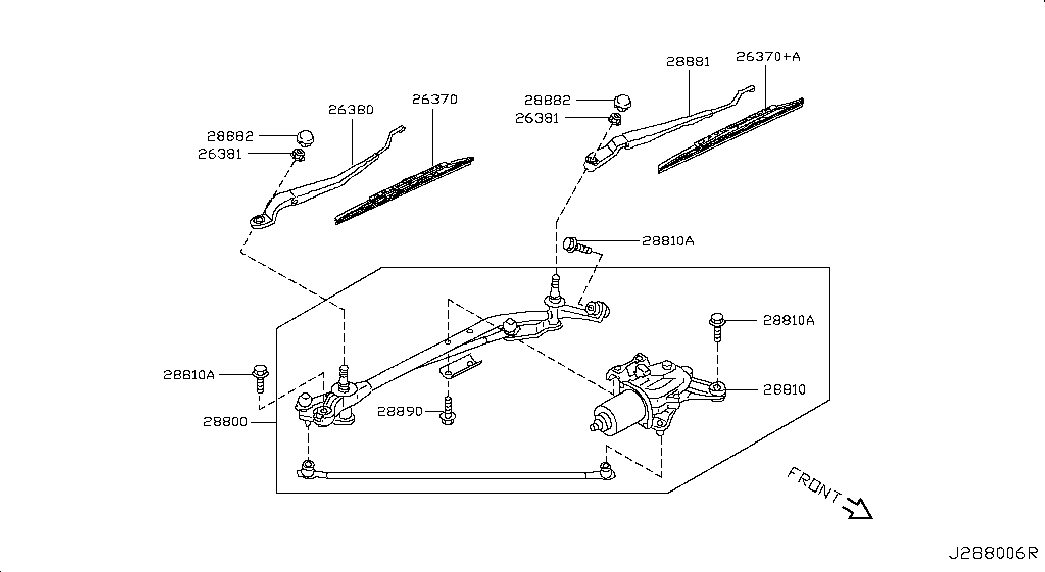 NISSAN 28890-95F0C - Wiper Blade parts5.com