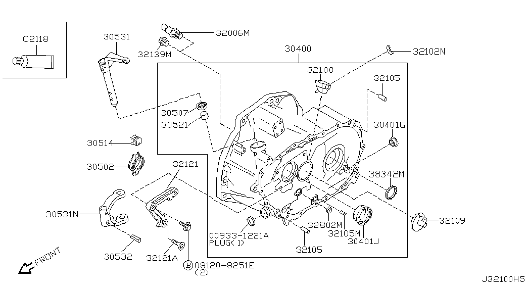 NISSAN 30502-81N05 - Выжимной подшипник сцепления parts5.com