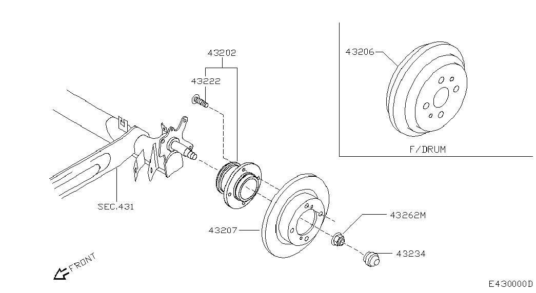 NISSAN 43200-BM400 - Комплект подшипника ступицы колеса parts5.com