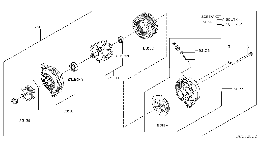 NISSAN 23100-CN100 - Генератор parts5.com