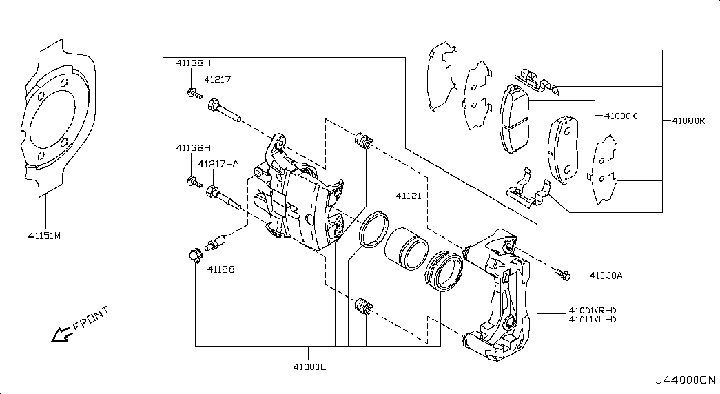 NISSAN 41001-9Y000 - Комплект направляющей гильзы parts5.com