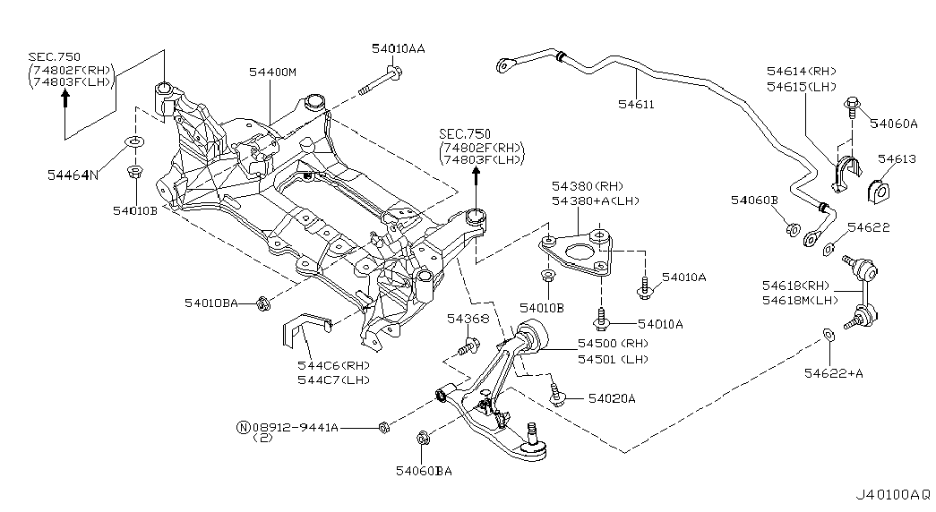 NISSAN #54501-8H31A - Рычаг подвески колеса parts5.com