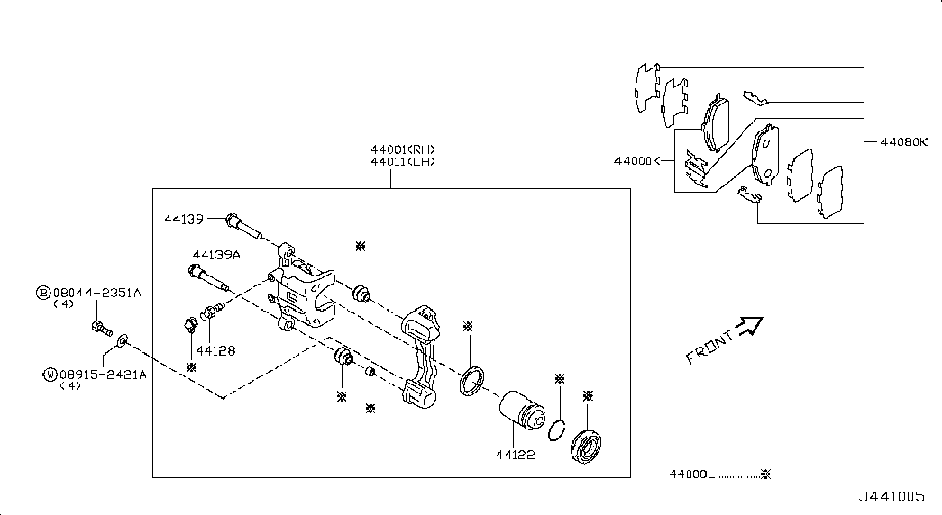 NISSAN 44011-8H30A - Тормозной суппорт parts5.com