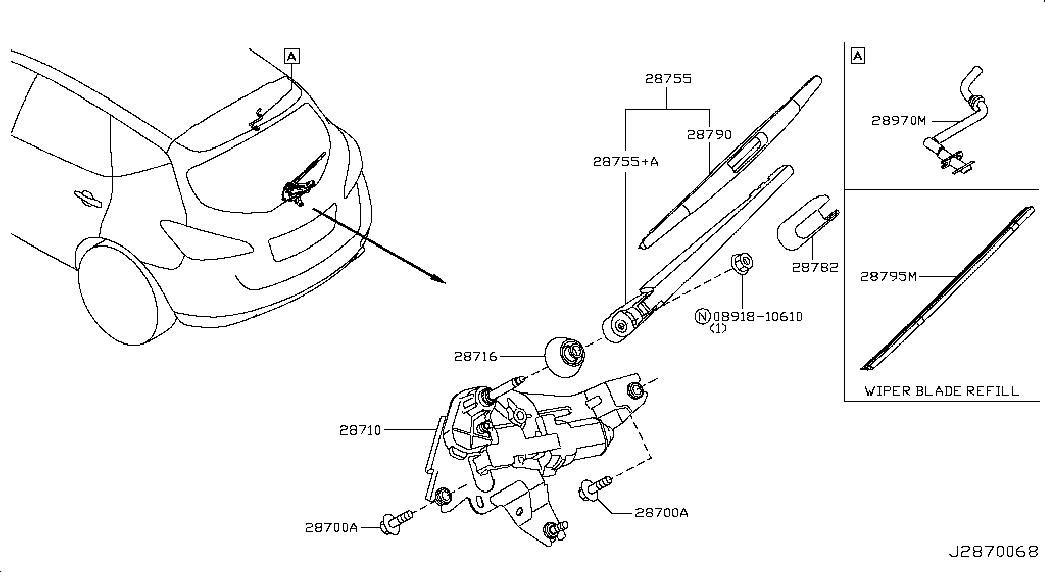 NISSAN 28795-CN00A - Щетка стеклоочистителя parts5.com