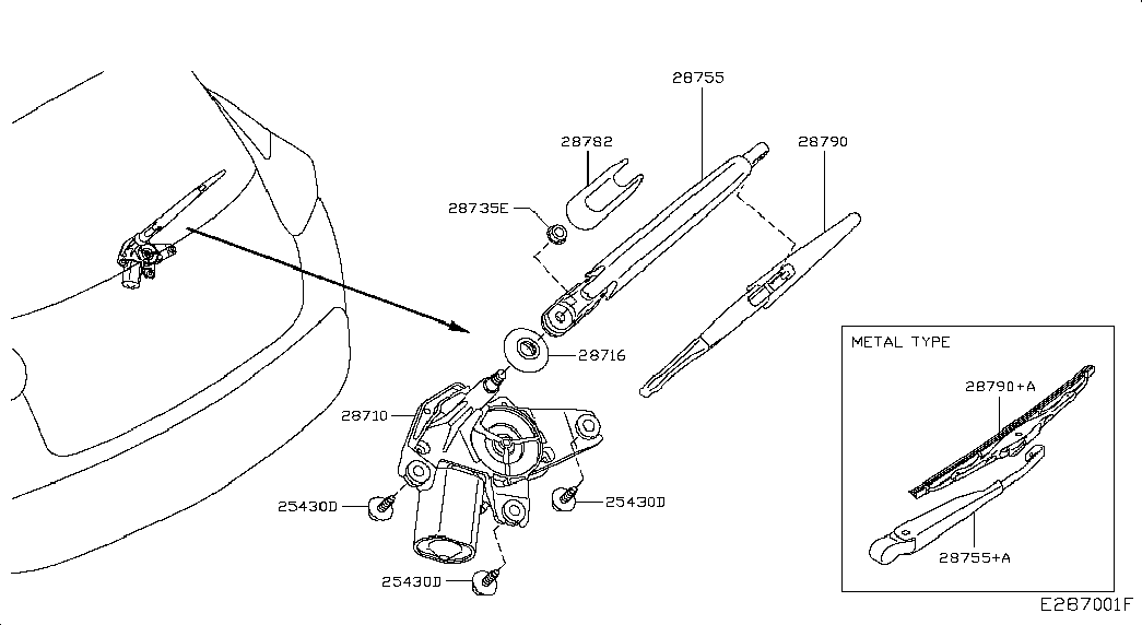 NISSAN 287901KL1A - Wiper Blade parts5.com