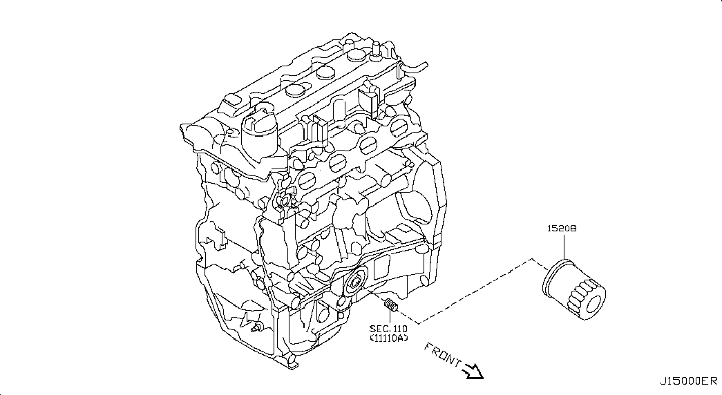 DONGFENG (DFL) 15208-65F01 - Масляный фильтр parts5.com