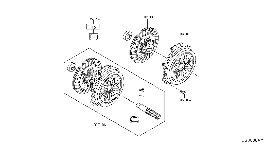 NISSAN 30210-BN700- - Комплект сцепления parts5.com