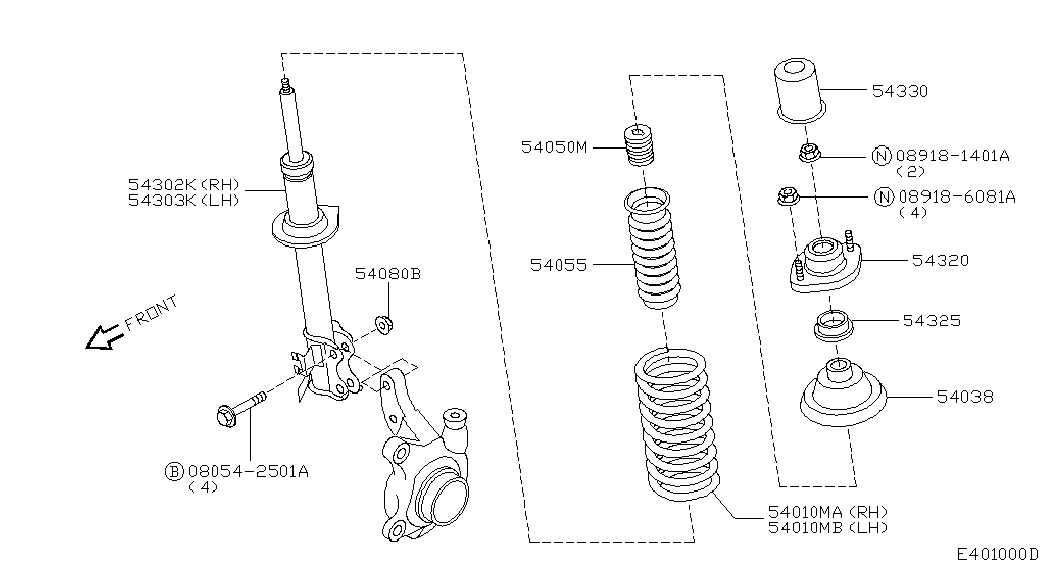 NISSAN 543026F625 - Амортизатор parts5.com