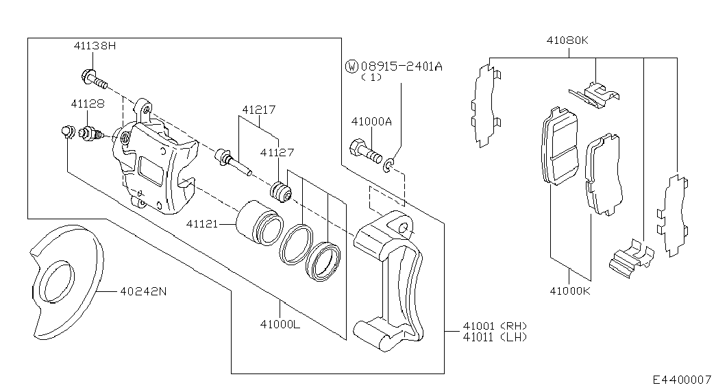 NISSAN 41120-99B25 - Ремкомплект, тормозной суппорт parts5.com