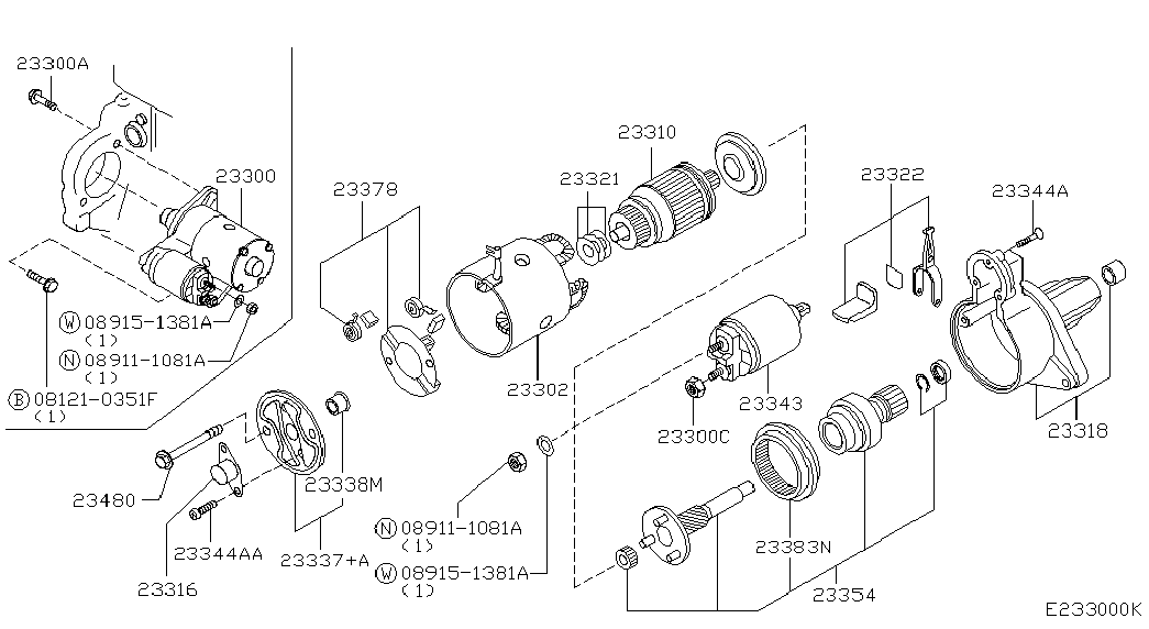 NISSAN 23300-99B10 - Стартер parts5.com