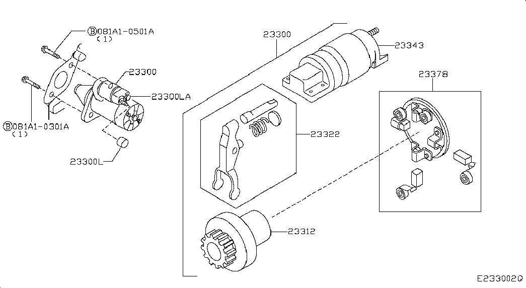 NISSAN 23300-AX01A - Стартер parts5.com