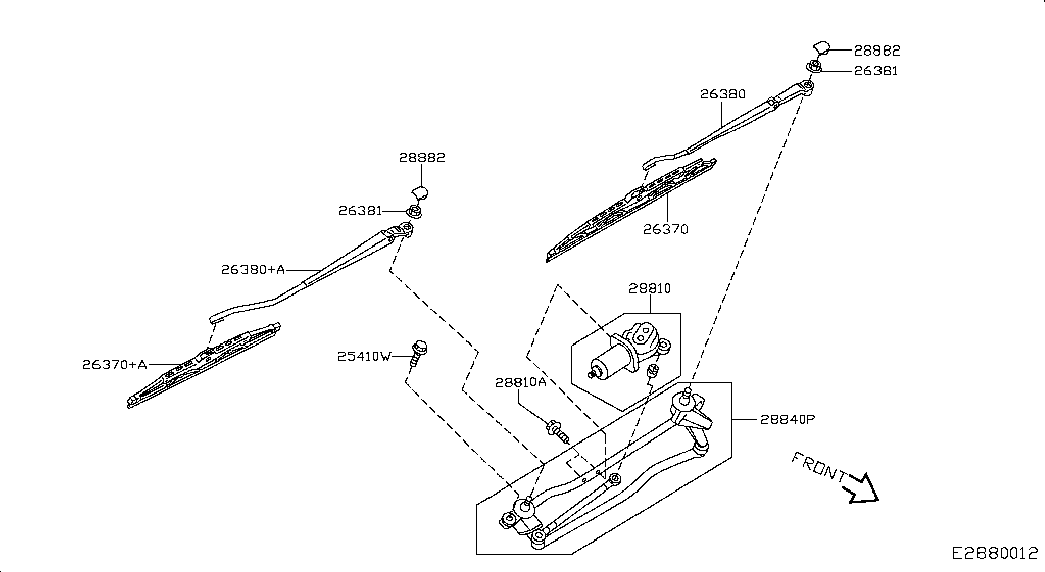 NISSAN 28890-AX610 - Щетка стеклоочистителя parts5.com