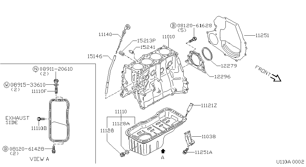 NISSAN 122794F100 - Уплотняющее кольцо, коленчатый вал parts5.com