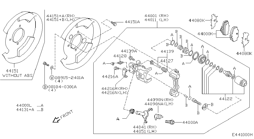 NISSAN 44120-71J25 - Ремкомплект, тормозной суппорт parts5.com