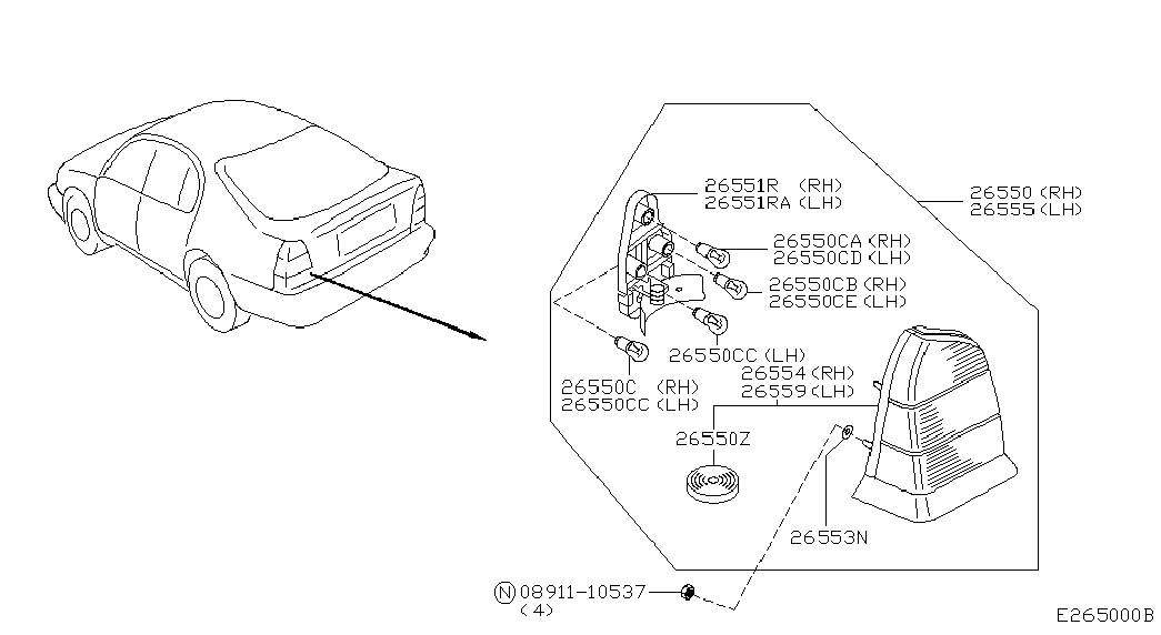 NISSAN 26717-5F001 - Лампа накаливания, освещение щитка приборов parts5.com