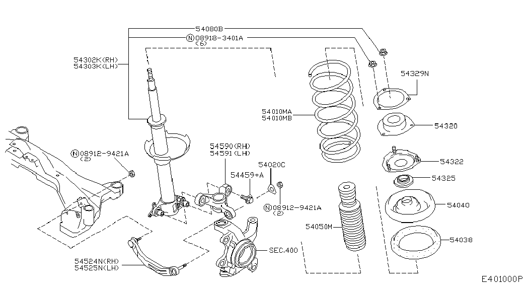 VW 54302AV425 - Амортизатор parts5.com