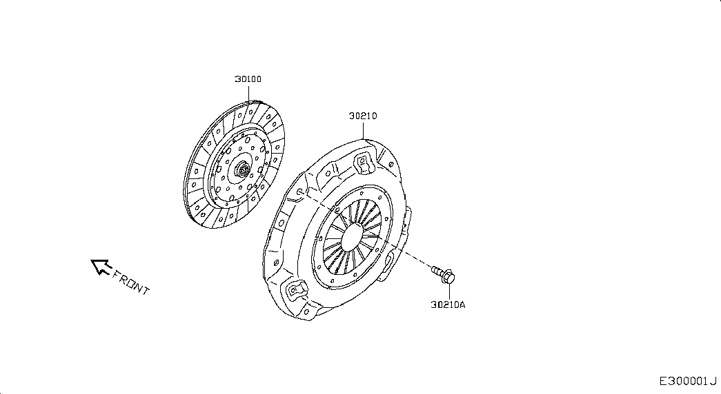 NISSAN 30100-ED80A - Диск сцепления, фрикцион parts5.com